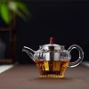 ガラス製 茶壺 ティーポット（茶こし付き） 茶器