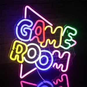 Game room ネオンサイン Ledネオンライト USB給電 おしゃれ ネオン管風ライト ゲーミング 部屋飾り ゲームルーム ボーイズ ギフト (1)