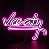 Vice City ネオンサイン 英文字 LED ネオンライト インテリア 壁飾り バー 居酒屋 パーティー 壁掛け 飾り